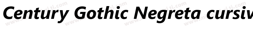 Century Gothic Negreta cursiva字体转换